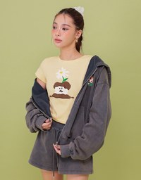 【DINOTAENG】Puff Print Graphic T-Shirt (Adults & Kids)