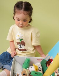 【DINOTAENG】Puff Print Graphic T-Shirt (Adults & Kids)