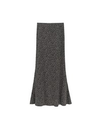 Leopard Print Flared Hem Maxi Skirt