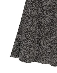 Leopard Print Flared Hem Maxi Skirt