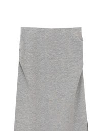 High Waist Jersey Maxi Skirt with Side Ruching