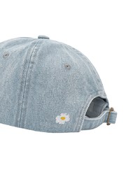 【DINOTAENG】Retro Embroidery Washed Denim Baseball Cap