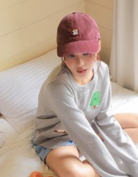 【DINOTAENG】Retro Embroidery Washed Denim Baseball Cap