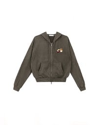 【DINOTAENG】Graphic Zip-Up Hoodie