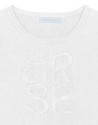 Crop Ribbed Knit Tank Top with AIR SPACE Logo Embroidered