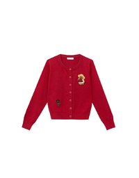 【DINOTAENG】Embroidered Button-Down Knit Cardigan