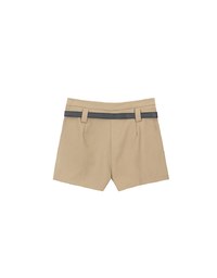 Classic High Waisted Pleated Skorts with Belt