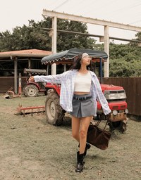 Classic High Waisted Pleated Skorts with Belt